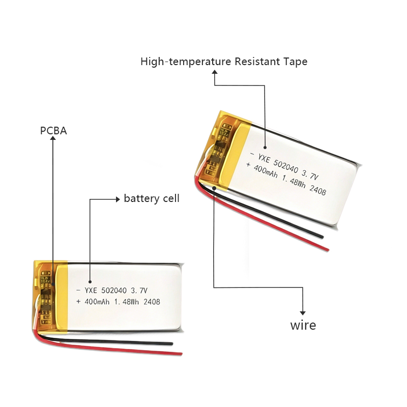 3.7 V Li-ion Battery 502040-400mah